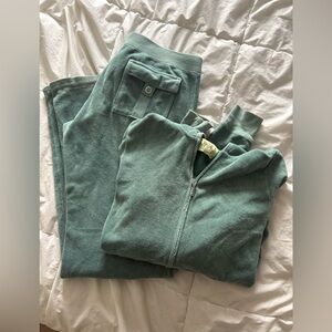 Juicy Couture Teal Hoodie and Pants Set